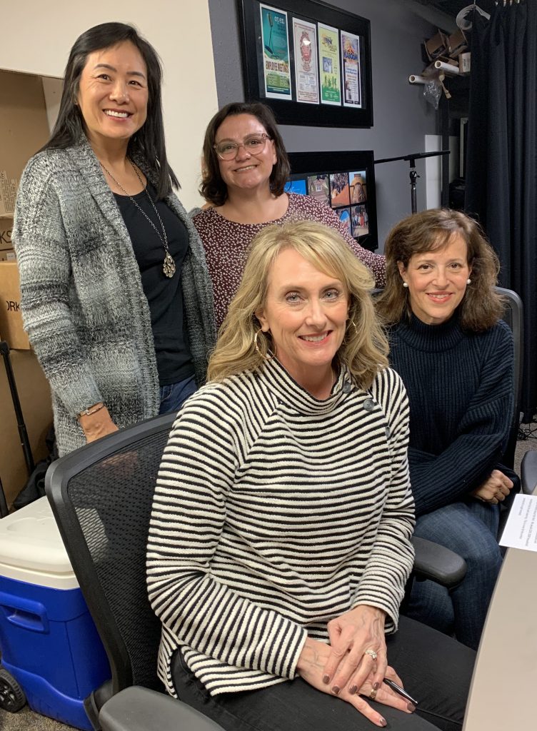 Kimberly Elmhorst, Chair of the Friends of Bonnet Springs Park and Lakeland Vision Immediate Past Chair. Heide Waldron -Development Director at Bonnet Springs Park. Linda Rice & Ellen Salm -Public Phase Campaign Chairs.