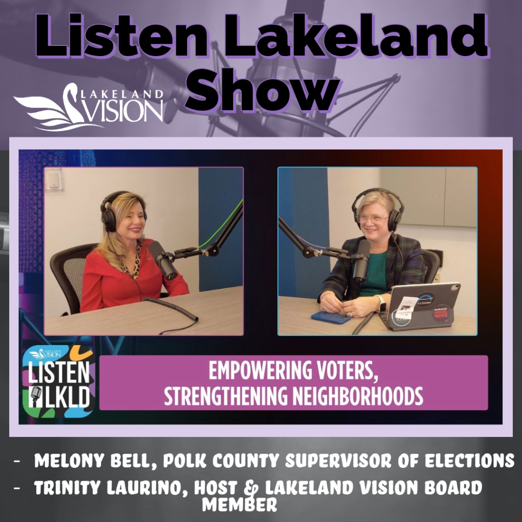 Listen Lakeland, Host – Trinity Laurino welcomes Polk County Supervisor of Elections Melony Bell.