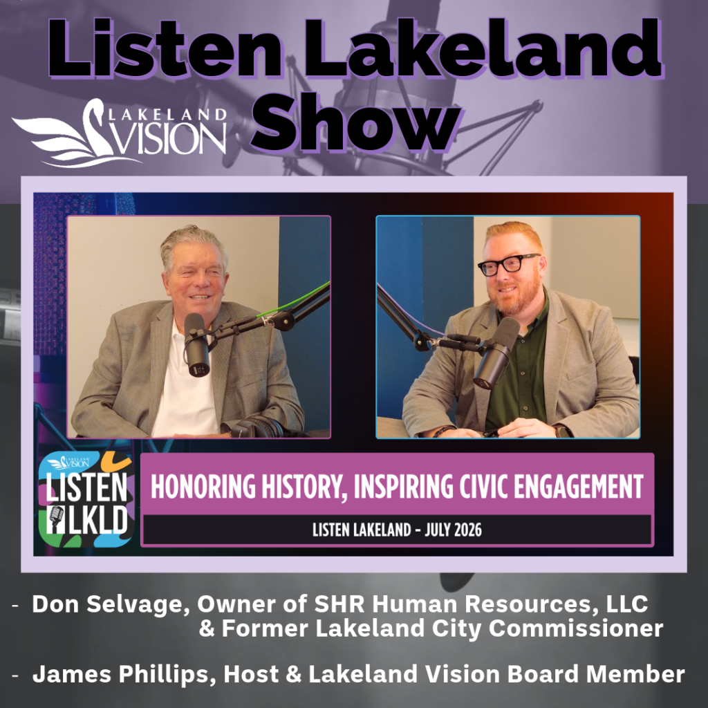 Host James Phillips and guest former Lakeland City Commissioner Don Selvage